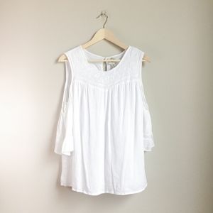 St. John’s Bay Cold Shoulder Embroidered Top